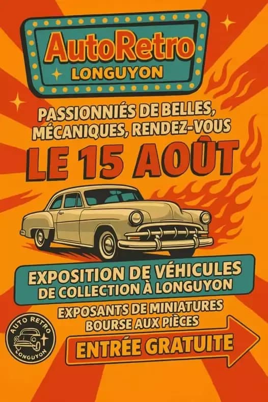 Evenement Auto-Rétro de Longuyon 15 Aout 2025