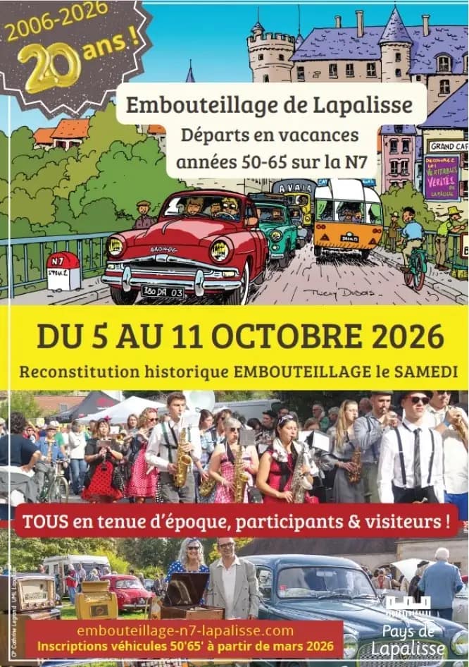 Embouteillage de Lapalisse - Les départs en vacances N7