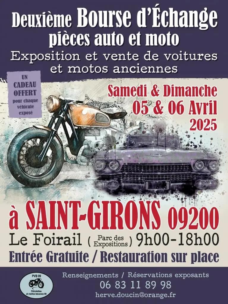 Bourse d'échange de pièces automobiles et motocyclistes à Saint-Girons 09200 Le Foirail