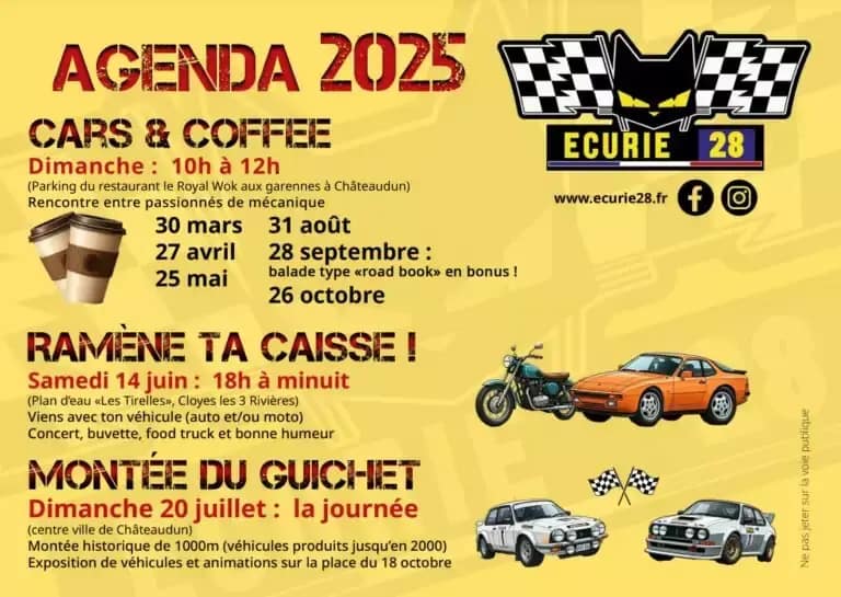 Cars and Coffee Evènements Écurie 28